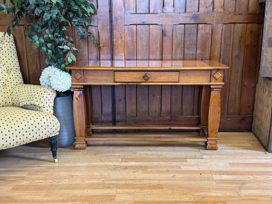 Rustic Distressed Pine Console Table \ Quirky Country House Hall Table Sideboard