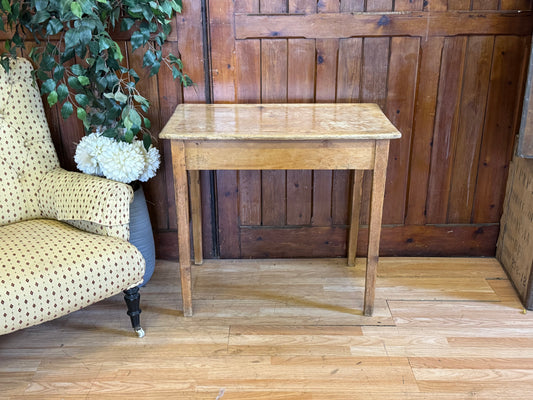 Very Rustic Small Antique Pine Table \ Distressed Old Pine Side Table Desk