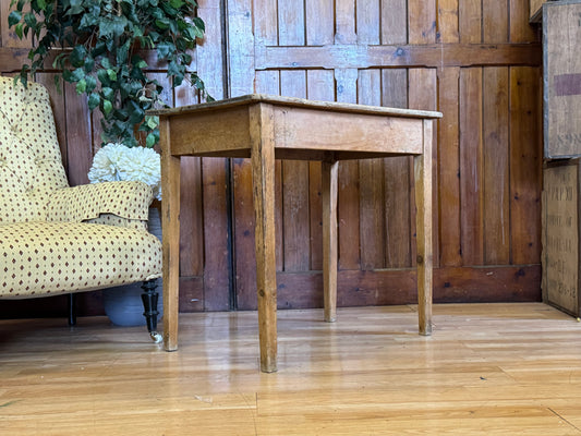 Very Rustic Small Antique Pine Table \ Distressed Old Pine Side Table Desk