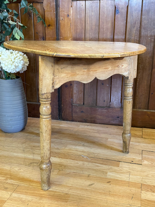 Very Rustic Small Antique Pine Table \ Distressed Old Pine Side Kitchen Table