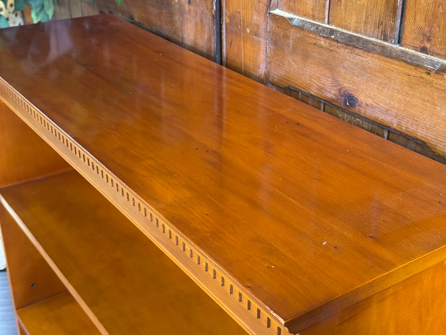 Vintage beresford and hicks Burr Yew Low Bookcase \ Reproduction Shelving Unit A