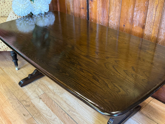 Vintage Ercol Refectory Coffee Table  \ Large Low Elm Supper Table