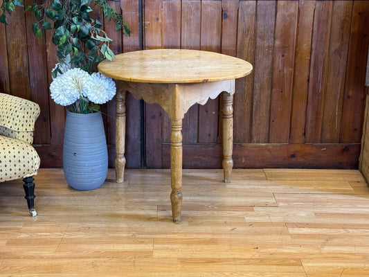 Very Rustic Small Antique Pine Table \ Distressed Old Pine Side Kitchen Table