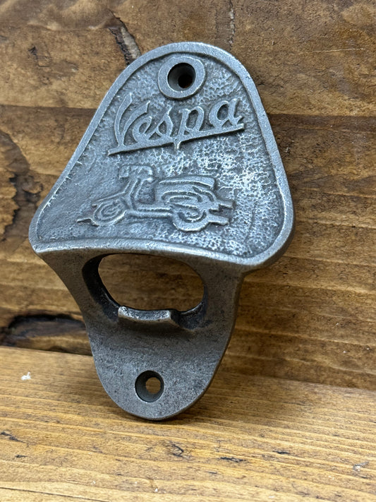 VESPA \ Cast Iron Wall Mounted Bottle Opener \ Vintage Style Home Bar