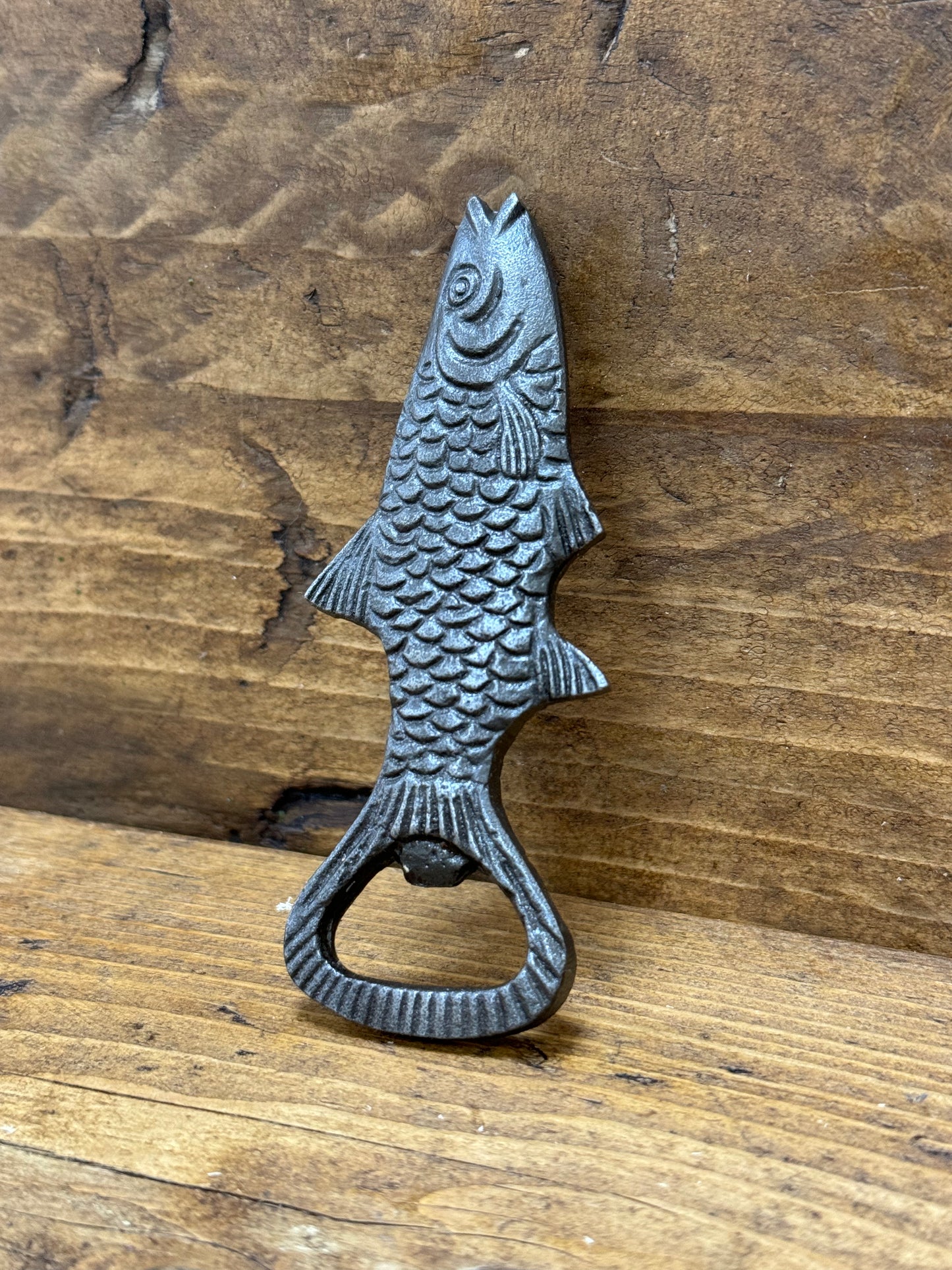 FISH \ Cast Iron Handheld Bottle Opener \ Vintage Style Home Bar