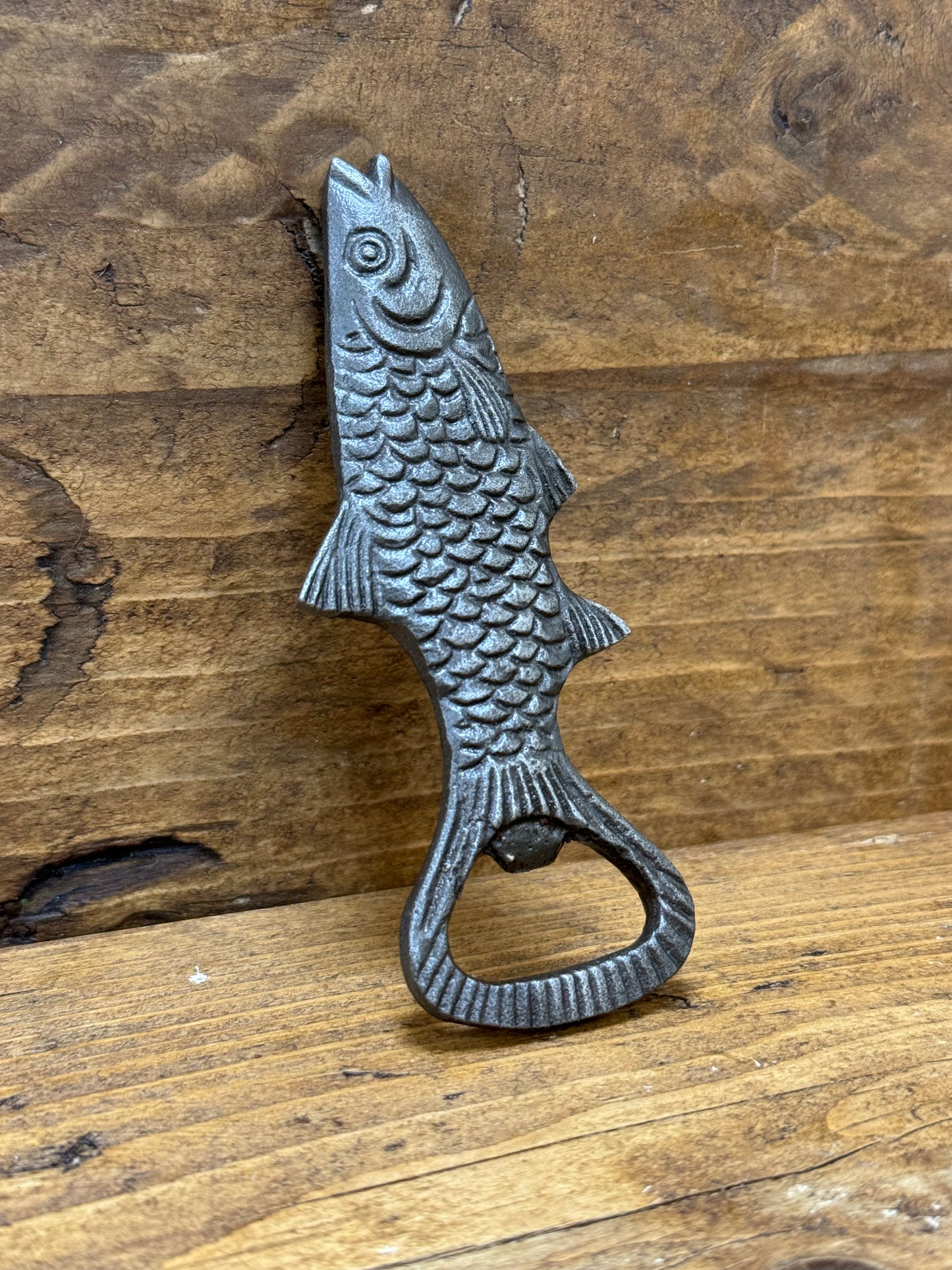FISH \ Cast Iron Handheld Bottle Opener \ Vintage Style Home Bar