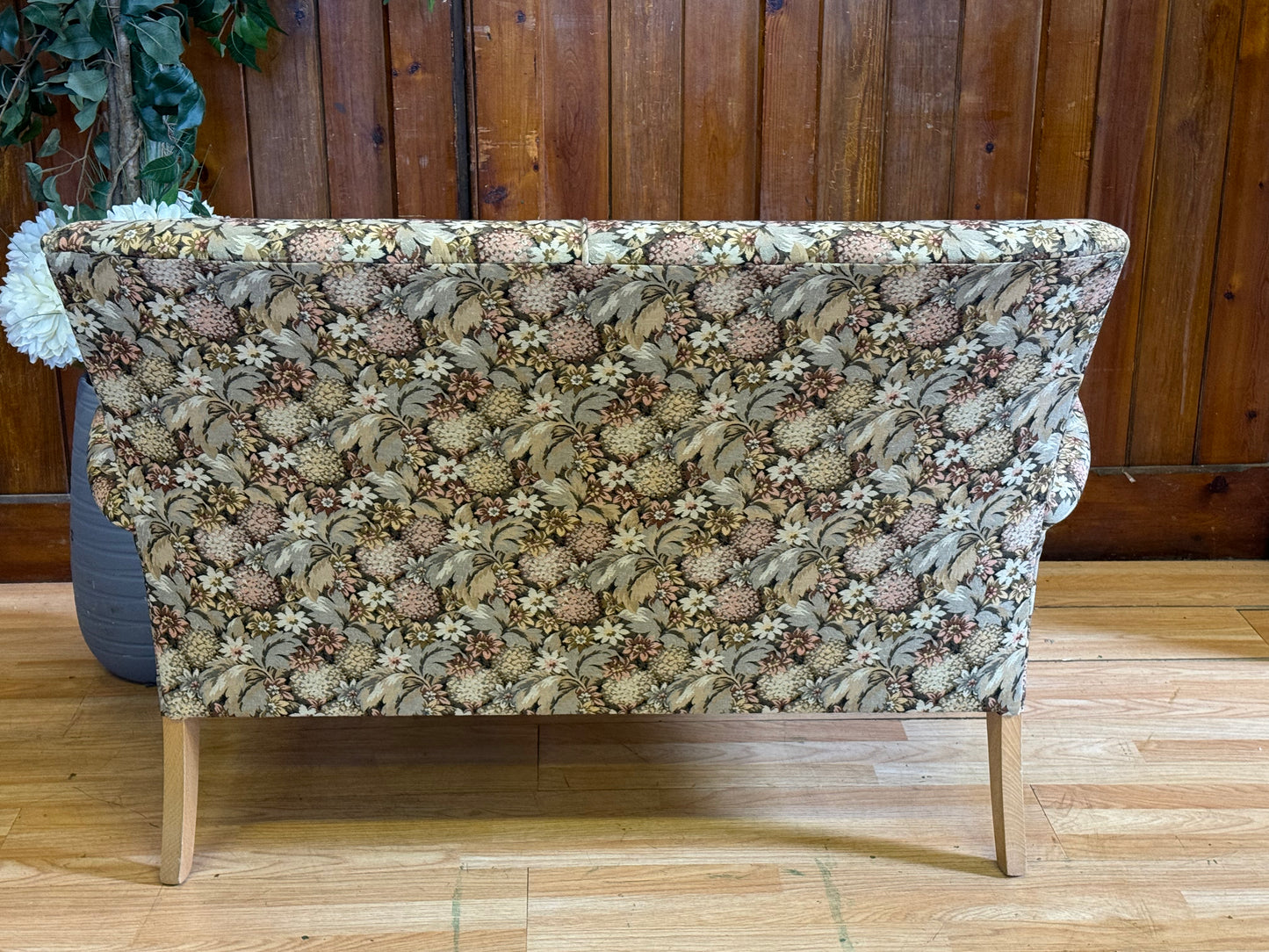 Vintage Parker Knoll Froxfield Two Seater Sofa \ Floral Small Settee \ PK749