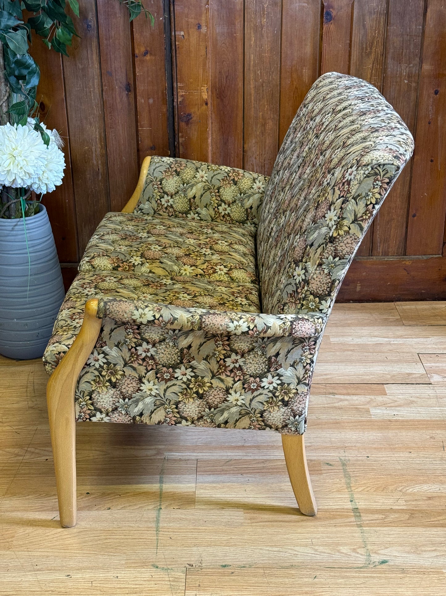 Vintage Parker Knoll Froxfield Two Seater Sofa \ Floral Small Settee \ PK749