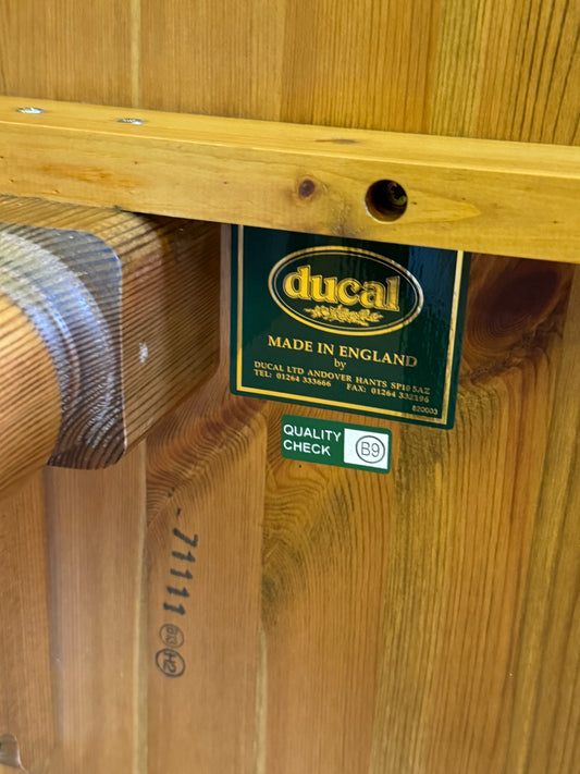 Vintage Ducal Wine Table \ Solid Pine Farmhouse Style Circular Side Table