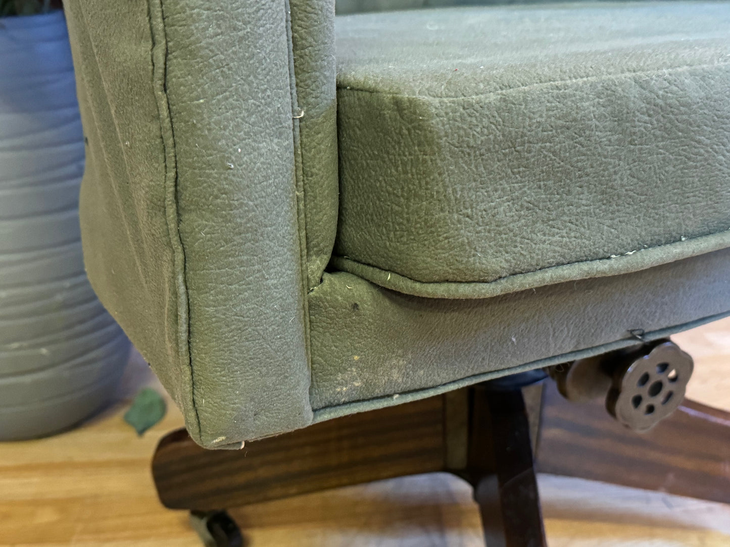Vintage Chesterfield Style Desk Chair by William Hands For Restoration