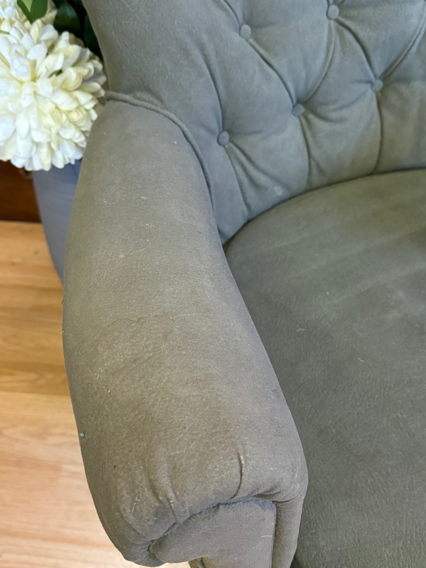 Vintage Chesterfield Style Desk Chair by William Hands For Restoration