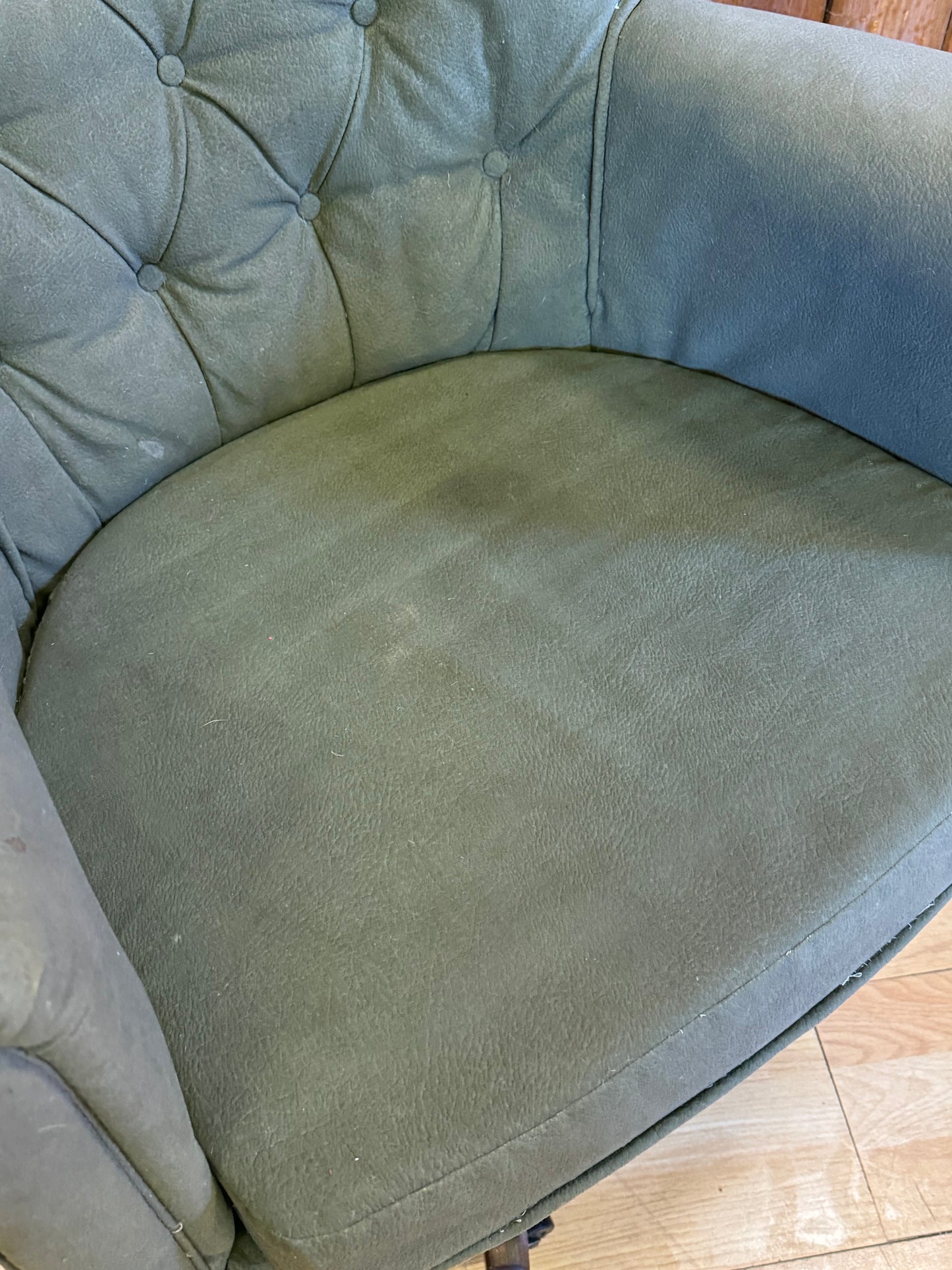 Vintage Chesterfield Style Desk Chair by William Hands For Restoration