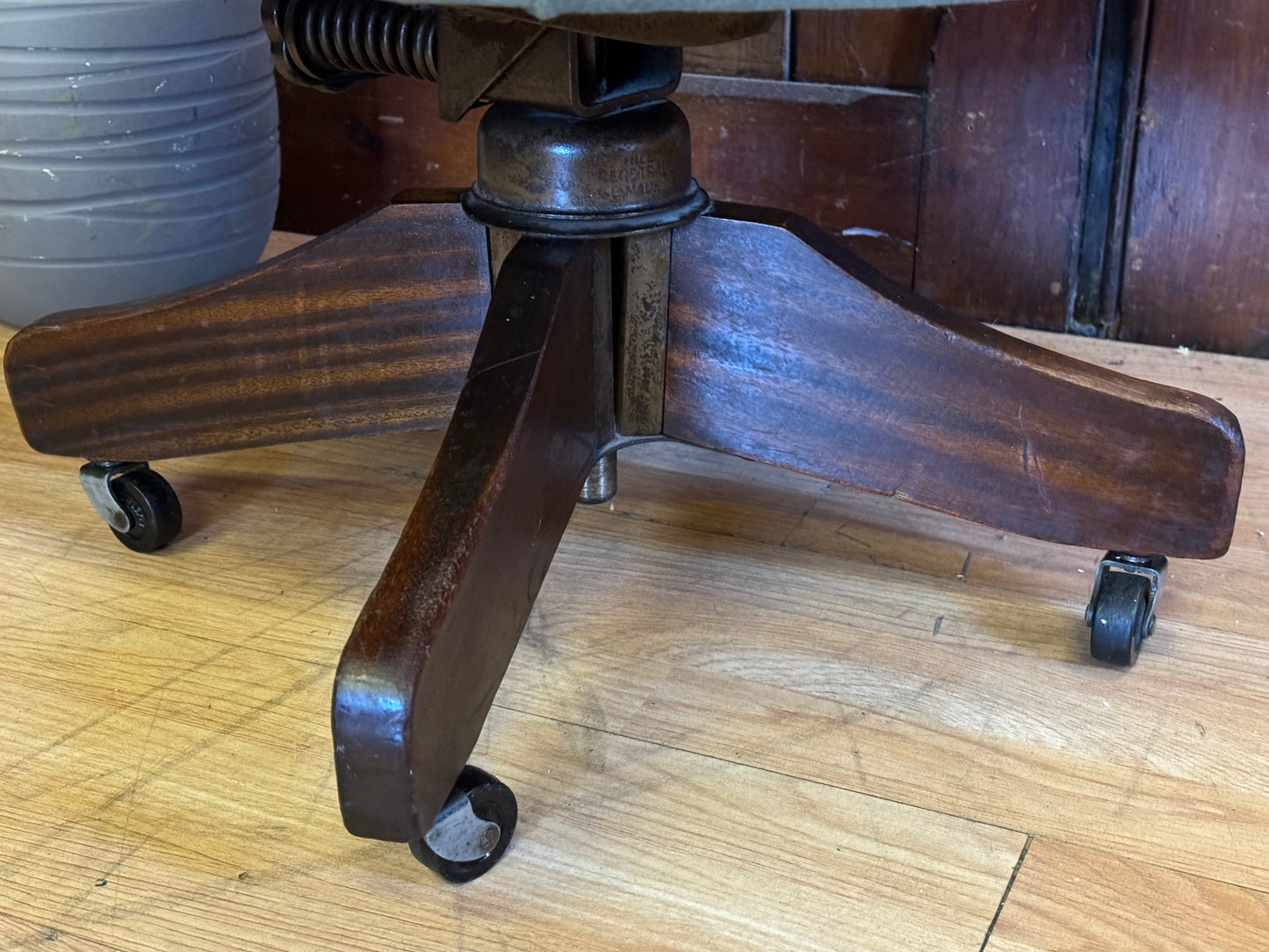 Vintage Chesterfield Style Desk Chair by William Hands For Restoration