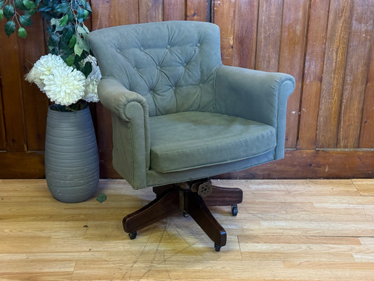 Vintage Chesterfield Style Desk Chair by William Hands For Restoration