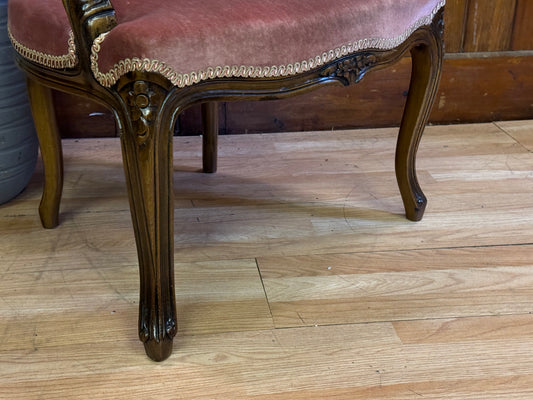 Quality Reproduction Louis XV Style Armchair \ Pink Bedroom Accent Chair
