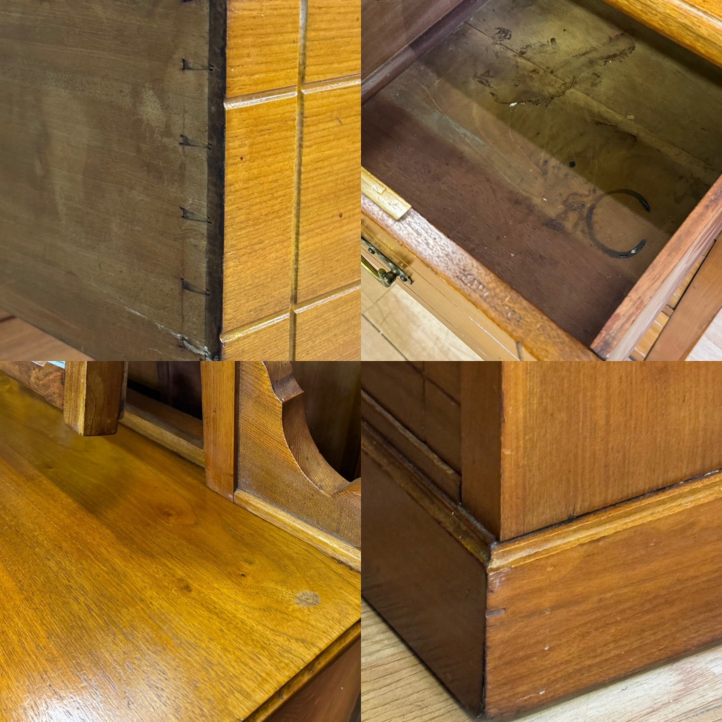 Antique Satinwood Chest of Drawers by Maple & Co \ Edwardian Dressing Table