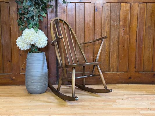 Vintage Ercol Childs Windsor Rocking Chair \ Elm and Beech Small Bedroom Chair