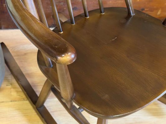 Vintage Ercol Childs Windsor Rocking Chair \ Elm and Beech Small Bedroom Chair