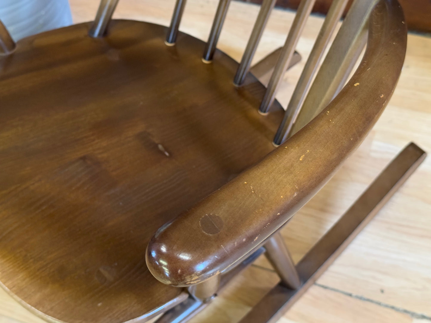 Vintage Ercol Childs Windsor Rocking Chair \ Elm and Beech Small Bedroom Chair