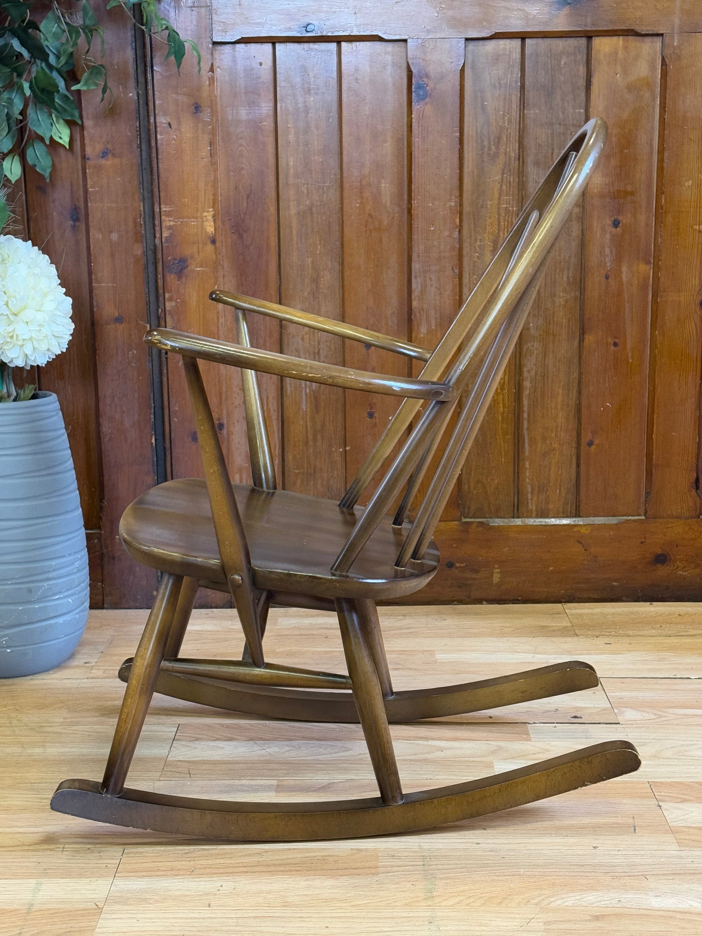Vintage Ercol Childs Windsor Rocking Chair \ Elm and Beech Small Bedroom Chair
