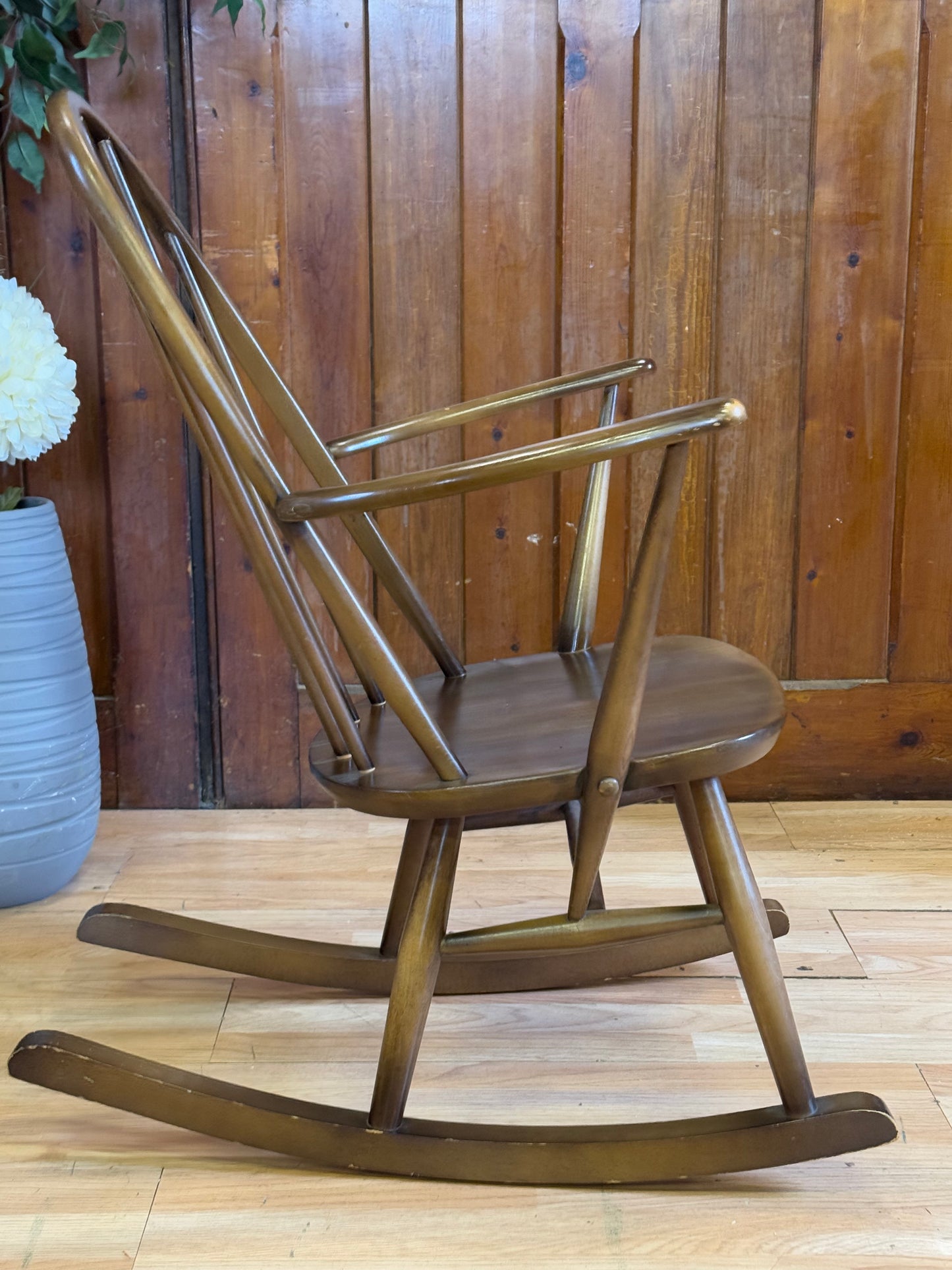 Vintage Ercol Childs Windsor Rocking Chair \ Elm and Beech Small Bedroom Chair