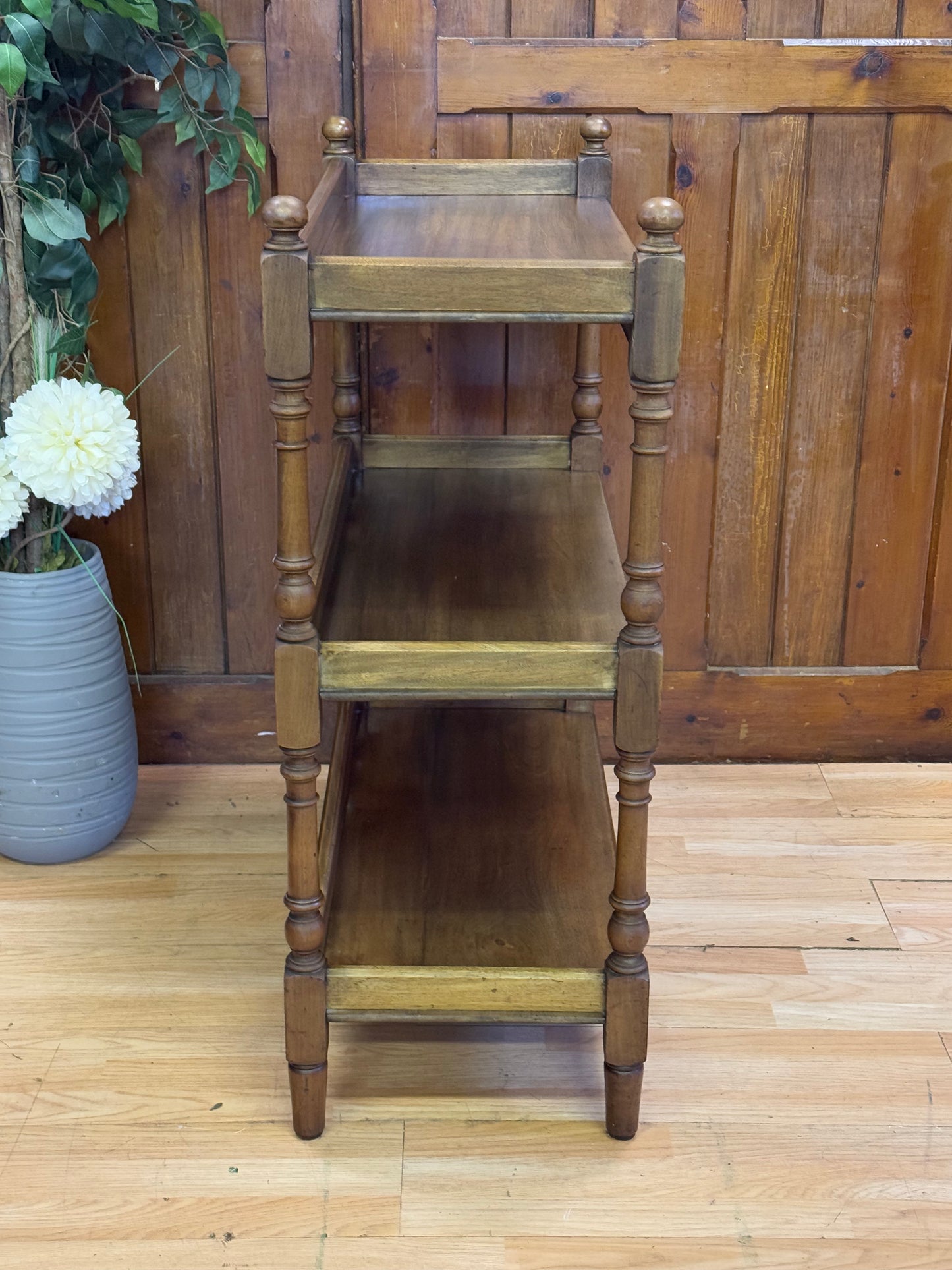 Victorian Etagere Shelving Unit \ Deep Antique Bookcase \ Buffet Serving Shelves