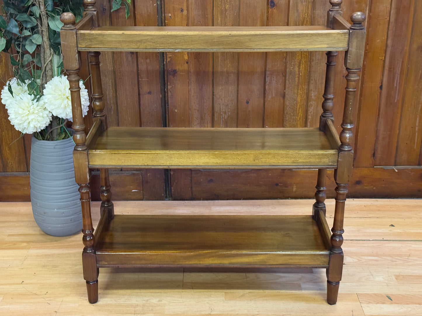 Victorian Etagere Shelving Unit \ Deep Antique Bookcase \ Buffet Serving Shelves
