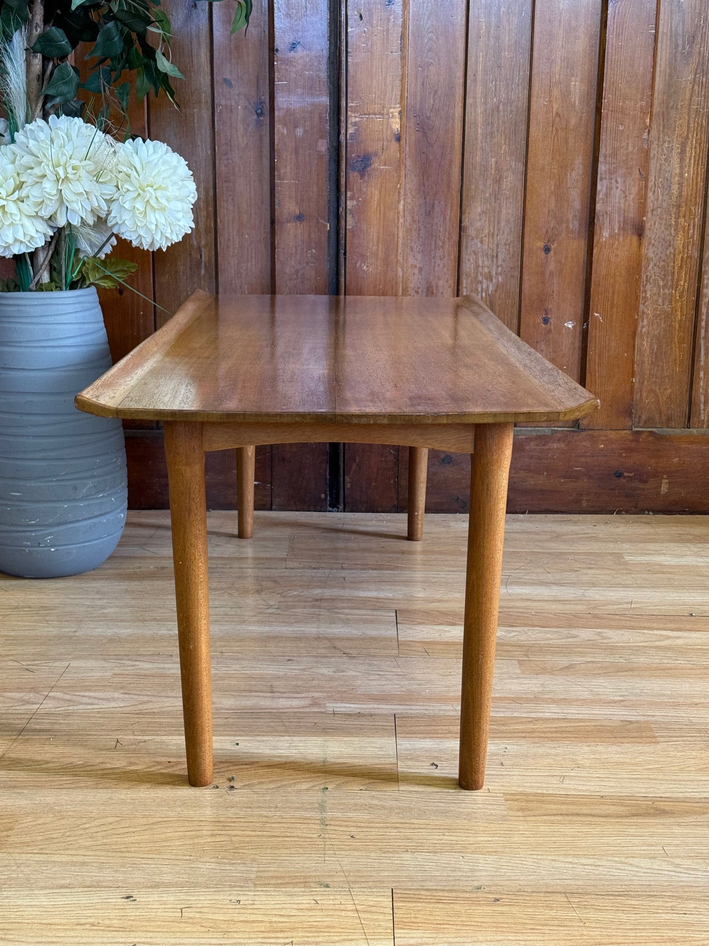 Vintage Danish Teak Lipped Coffee Table \ Mid Century Modern Lounge Table