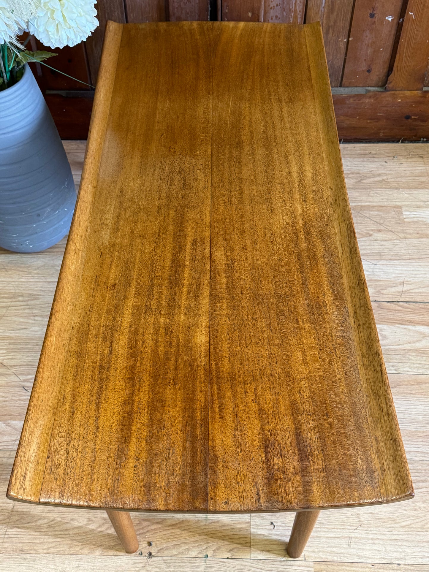 Vintage Danish Teak Lipped Coffee Table \ Mid Century Modern Lounge Table