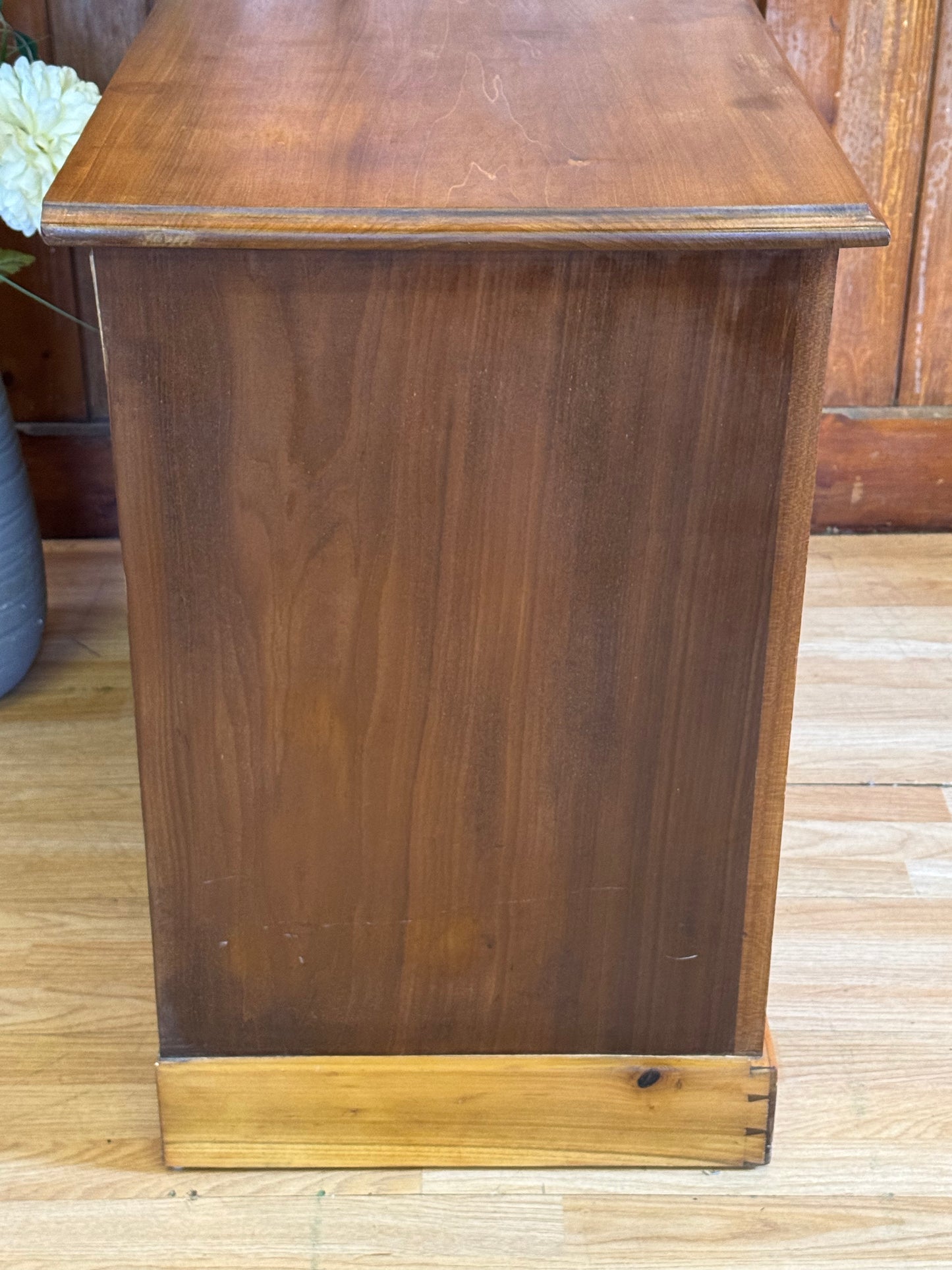 Antique Satinwood Low Chest of Drawers \ Edwardian Storage Draws
