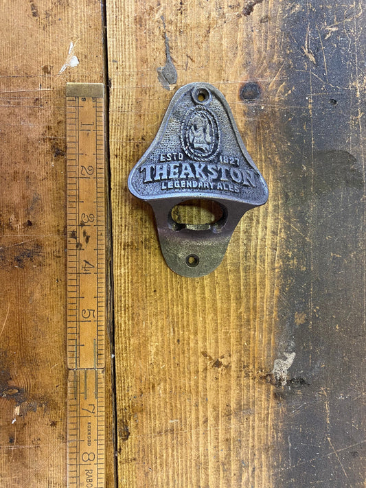 THEAKSTON ALE \ Cast Iron Wall Mounted Bottle Opener \ Vintage Style Home Bar