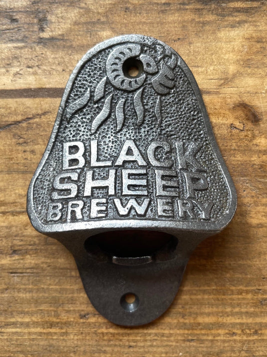 BLACK SHEEP BREWERY \ Cast Iron Wall Mounted Bottle Opener \ Vintage Style Home Bar