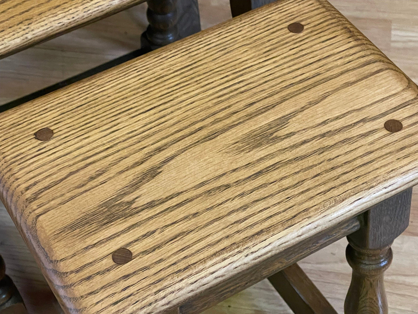 Old Charm Jointed Nest of Tables by Wood Bros \ Solid Oak Tudor Style Coffee Tables