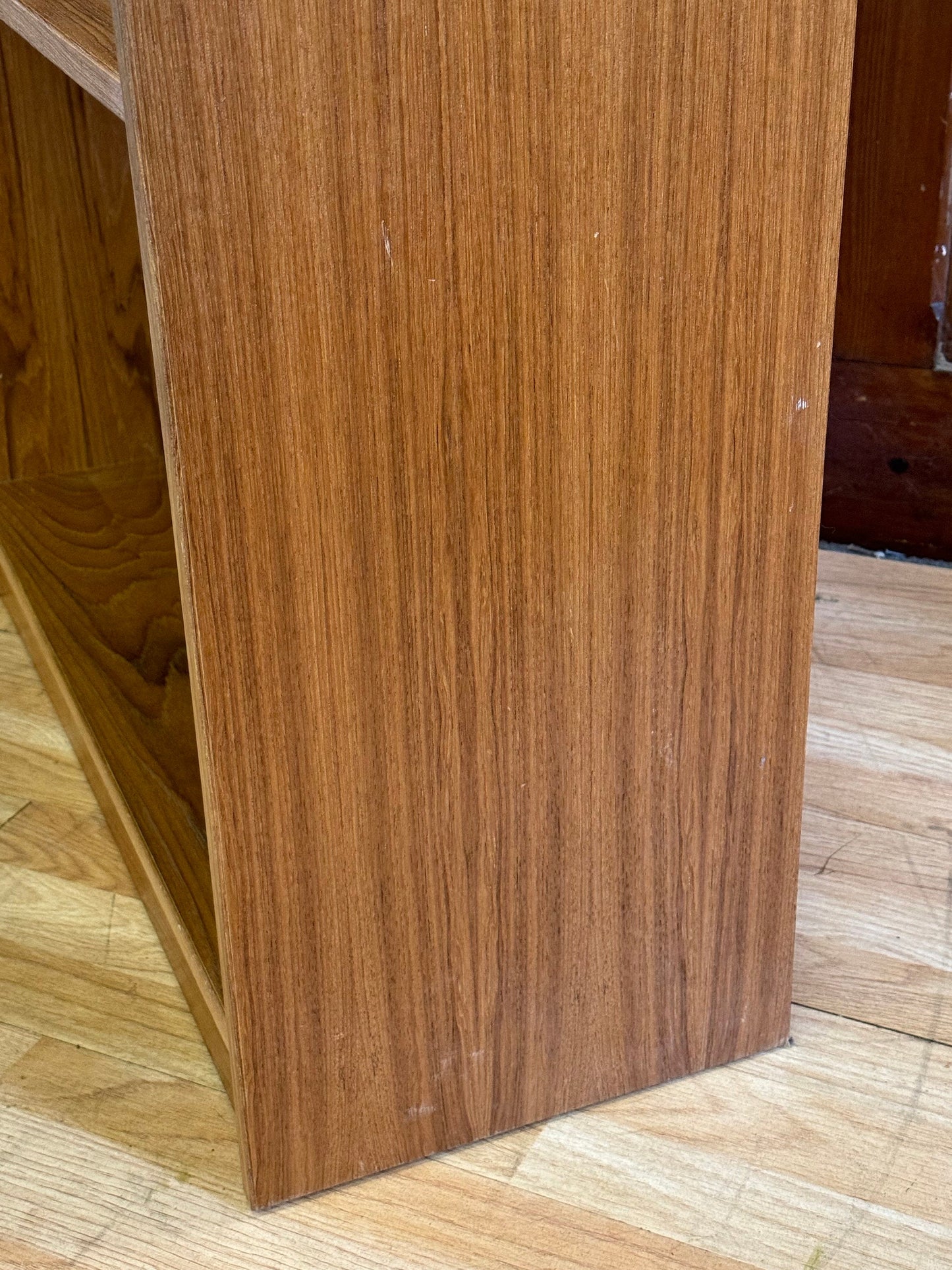Large Danish Teak Bookcase \ Mid Century Book Shelves \ Retro Shelving Unit