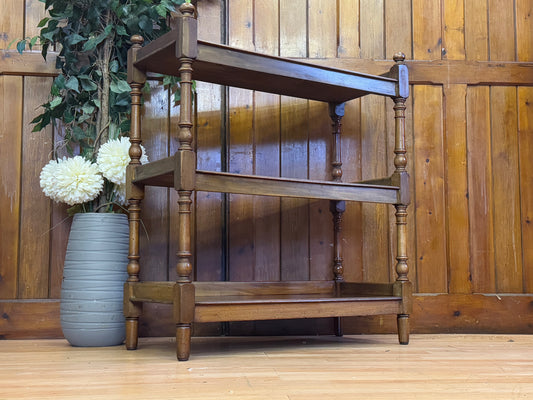 Victorian Etagere Shelving Unit \ Deep Antique Bookcase \ Buffet Serving Shelves