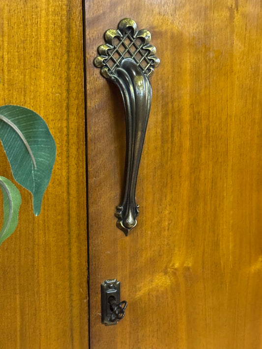 Vintage Walnut Wardrobe by Lebus \ Small Gentlemen’s Closet \ Storage Cupboard